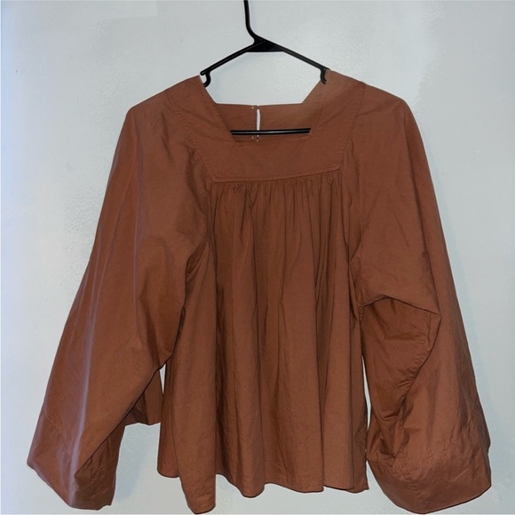 Dôen Capo Blouse, Terracotta size Small - Picture 5 of 8
